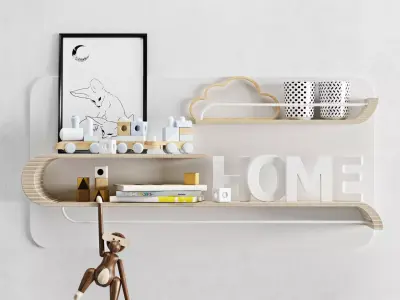 SHELF RAFA KIDS 3D model