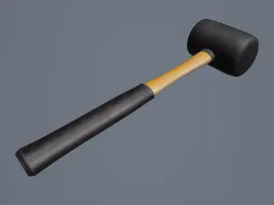 Rubber Hammer 01 Low-poly 3D model