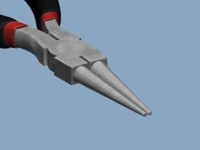 Wire pliers tool Low-poly 3D model