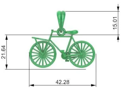 Solid Cycling Bicycle Bike Sport Pendant Jewelry 3D print model buy