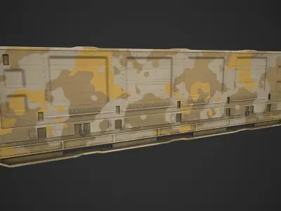 Military Shipping Container Low-poly 3D model
