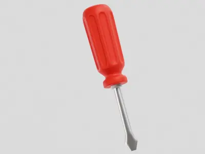 Screwdriver Low-poly 3D model 9