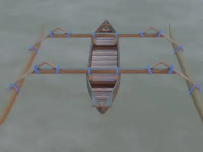 boat fishing Free low-poly 3D model