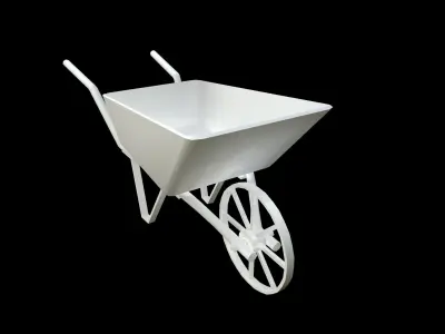 Wheelbarrow Low-poly 3D model get