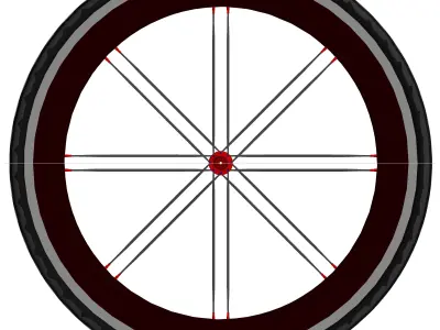 Road Bike Wheel Aero ALU  Free 3D model