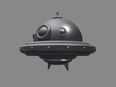 Stylize Cartoon UFO 3D model