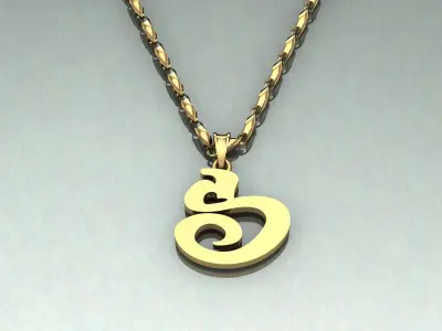 Pendant S-s1 3D print model
