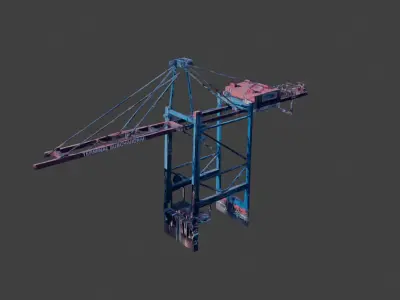 Container crane 1 from google maps  Free 3D model