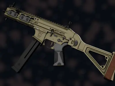 Weapon NZ SMG-45 Low-poly 3D model
