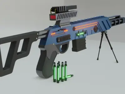Concept Sniper Rifle Free 3D model