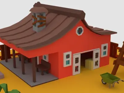 Farm Pack Free low-poly 3D model