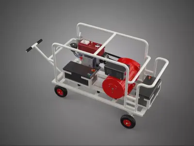 LARGE POWER BANK CHARGING STATION DIESEL GENERATOR SET GENSET KW 3D model