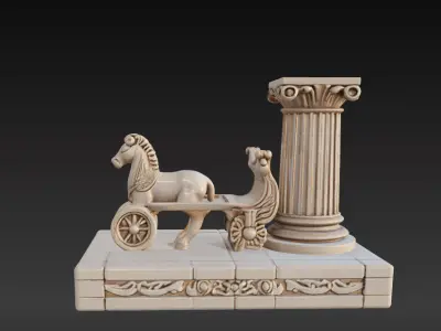 Ancient Roman Table Ornament Decorative Series 2 3D print model