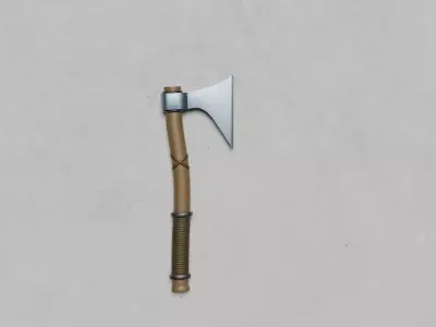 Warrior Hatchet Low-poly 3D model