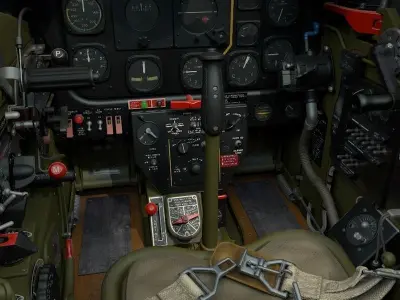 Cockpit Mustang P-51D 3D model