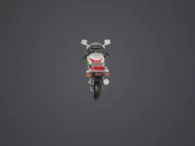 Kawasaki Ninja ZX7R Sport Bike Low-poly 3D model