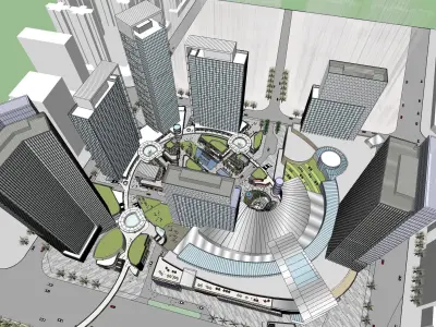 Sketchup Commercial Complex PP2 3D model