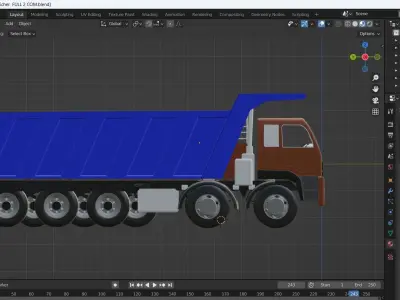 Eicher 6025 Truck With  model with interior and exterior model  3D model