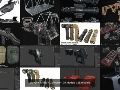 Special  Military Collection  25 Models 3D Model Pack