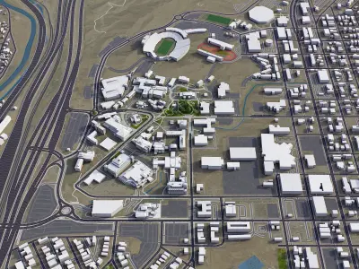 El Paso Low-poly 3D model