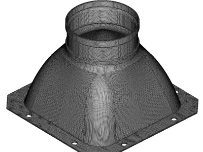 Rusty Industrial Air Duct 3D model