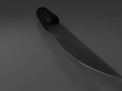 Ribbed handle Knife 3D model