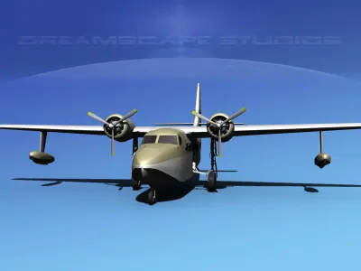 Grumman G-73 Mallard V05 3D model