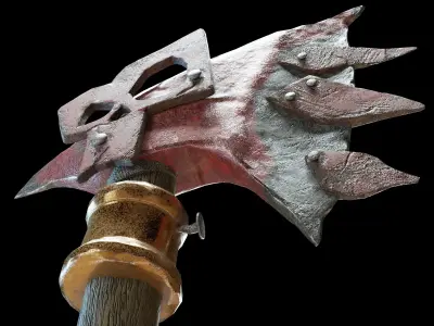Battle ax Low-poly 3D model purchase