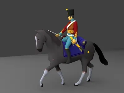 HUSSAR OF NAPOLEON 2019 Low-poly 3D model