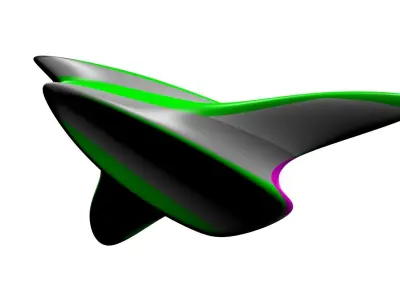Spaceship flying object Low-poly 3D model