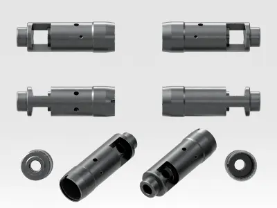 AK74 Muzzle Brake Low-poly 3D model
