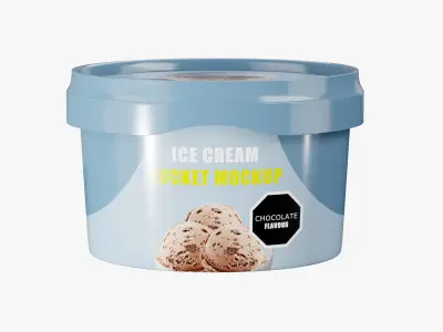 Ice Cream Bucket 3D model