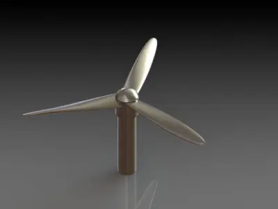 Propeller wind turbine Free 3D model