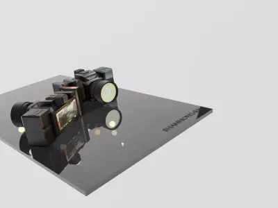 3D MODLE camera on table Low-poly 3D model