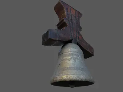 Church bell Low-poly 3D model