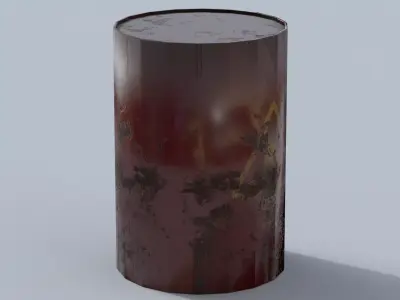 Game ready Low poly Realistic Barrel or fuel container 2 types Low-poly 3D model