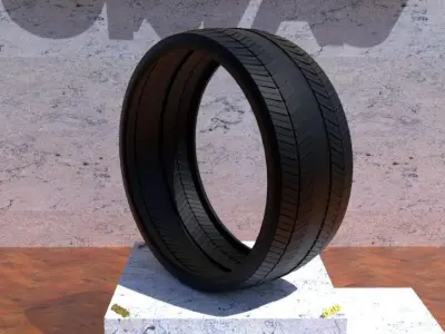 ORTAS TIRE NO 26 GAME READY Low-poly 3D model
