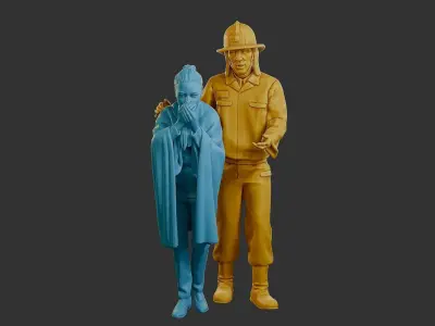 Czechoslovakian firefighter 90s 013 3D print model