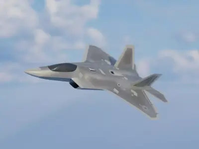 F-22 raptor 3D model from CGTrader