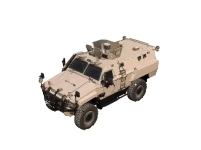 Otokar Cobra II Armored Vehicle Low Poly Tactical Model Low-poly 3D model