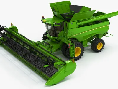 Combine Harvester 3D model 7