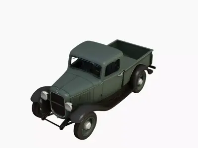 Early Vintage Pickup Truck 4-Pack Set Classic Utility Collection 3D model
