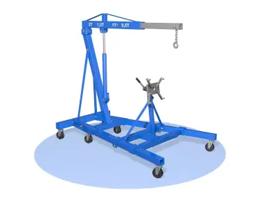 Hydraulic folding crane  3D model