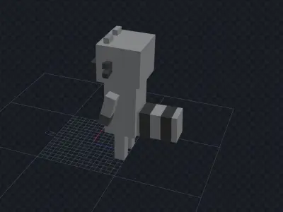 Low Poly Raccoon Character Low-poly 3D model