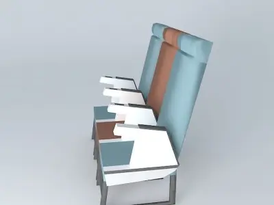 ccc three airplane seats - three airplane seats Free 3D model