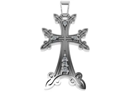 Engraving Cross Pendant 0502 3D print model
