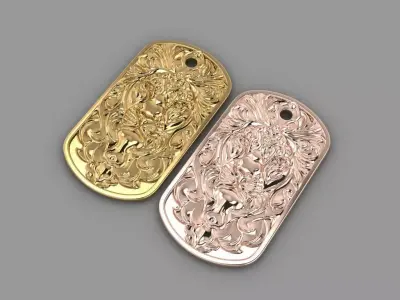 Lion military  Pendant  3D print model