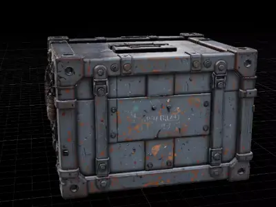 Loot Crate 3D Model Industrial Supply Box Bg Scene  Low-poly 3D model
