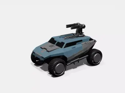 Battle Jeep Free 3D model