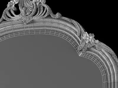 soft mirror Low-poly 3D model